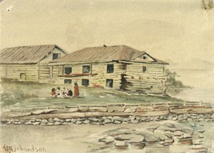 Buildings Going to Ruin, Alaska, 1884.