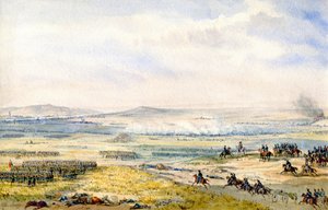 Slaget vid Wagram, ca 1850 (akvarell)