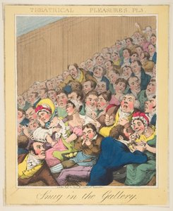 Teaternöjen, Snug in the Gallery, Tallrik 3, ca. 1835.