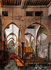 Interiör av en synagoga i Alger