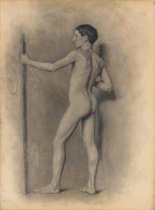 Studie av mansfiguren, 1875 av Theodore Robinson
