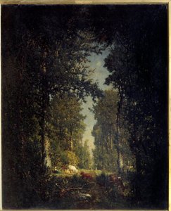 En aveny, Isle Adam-skogen. Målning av Theodore Rousseau (1812-1867)