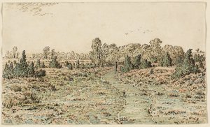Gångstig i Barbizonnières av Theodore Rousseau
