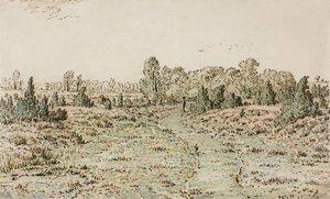 Gångstig i Barbizonnières, 1864 av Pierre Etienne Theodore Rousseau