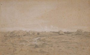 Landskap med vattenhål (Berri) av Theodore Rousseau