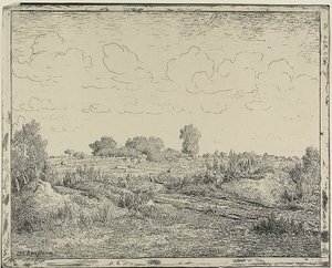 Slätt vid Plante i Biau av Theodore Rousseau