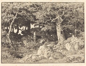 Rock Oaks av Theodore Rousseau