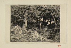 Rock Oaks av Theodore Rousseau