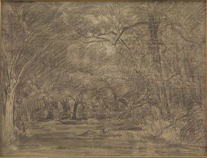 Det inre av en skog av Theodore Rousseau