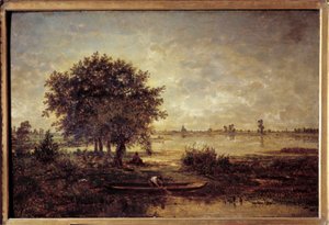 Loires stränder Målning av Theodore Rousseau (1812-1867) 1800-talet sön. 0,42x0,63 m Paris, Louvren. av Pierre Etienne Theodore Rousseau