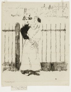 Emma och hennes bebis, Chelsea Embankment av Theodore Roussel