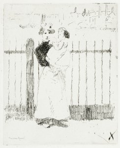 Emma och hennes baby, Chelsea Embankment av Theodore Roussel