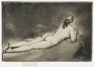 Liggande nakenfigur