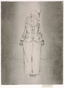 Pierrot en Pied, Porträtt av Lady A.C. av Theodore Roussel