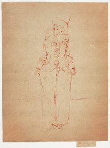 Pierrot en Pied, Porträtt av damen A.C. av Theodore Roussel