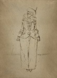 Pierrot en Pied, Porträtt av damen A.C. av Theodore Roussel