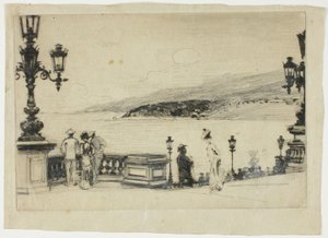 Studie för The Terrace, Monte Carlo av Theodore Roussel