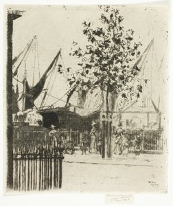 Hörnet av Luna Street, Chelsea Embankment av Theodore Roussel