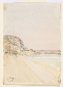 Utsikt över East Cliff, Hastings, före 1900 av Theodore Roussel