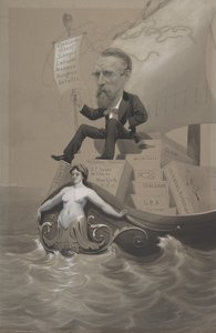 Samuel P. Avery transporterar sina skatter över havet, ca. 1875-80. av Theodore Wust
