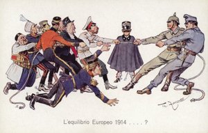 Allierade från WW1 spelar dragkamp med centralmakterna