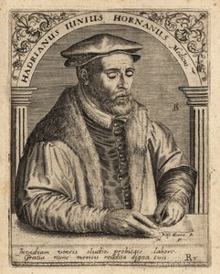 Adriaen de Jonghe, holländsk läkare. av Theodore de Bry