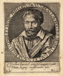 Andre du Laurens, fransk læge, gift av Theodore de Bry