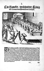 Bankett med kungen, 1606 av Theodore de Bry