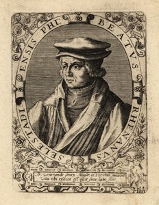 Beatus Bild, tysk humanist. av Theodore de Bry