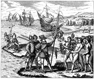 Christopher Columbus, genuesisk upptäcktsresande, upptäcker Amerika, 12 maj 1492 1590