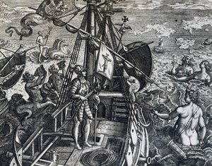 Christopher Columbus upptäcker Indien av Theodore de Bry