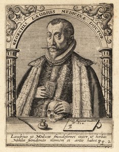Georg Laube, tysk läkare från Augsburg av Theodore de Bry