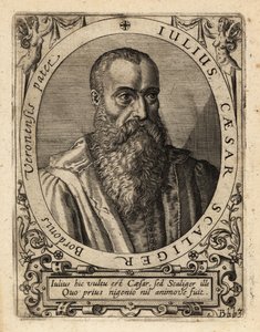 Giulio Cesare della Scala, italiensk forskare. av Theodore de Bry