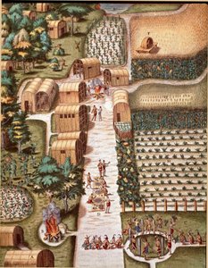 Gravyr från "" Admirante Narratio Americae"" av Theodore de Bry (1528-1598) av Theodore de Bry