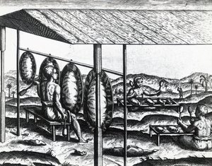 Javanesiska musikinstrument, av Theodor de Bry (1528-1598), gravyr av Theodore de Bry
