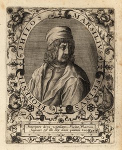 Marsilio Ficino, italiensk forskare. av Theodore de Bry