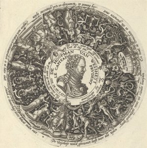 Porträtt av William I av Orange, från en serie Tazza-designer, ca. 1588. av Theodore de Bry
