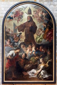 Upphöjelsen eller förhärligandet av den helige Franciskus av Paula, Theodoor Van Thulden
