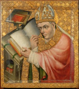 Skrivande biskop (tempera på trä) av Theodoric Master