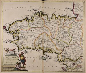 Ducatus Britanniae tabula cum omnibus suis provinciis nova descriptio av Theodorus Danckerts