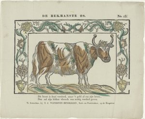 De bekraste os (titel på objekt) av Theodorus Johannes Wijnhoven Hendriksen