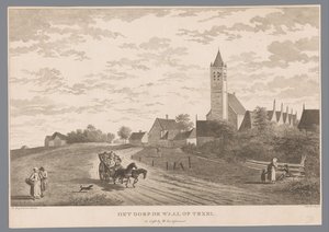 Utsikt över byn De Waal på Texel Byn De Waal på Texel (titel på objekt)
