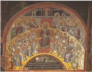 Första konciliet i Nicaea, första hälften av 1500-talet av Theophanes Strelitzas
