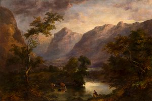 A view of Langdale, c.1827-90 (olja på duk) av Theophil Lindsey Aspland