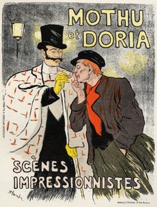Konst. Underhållning. Sångarens mun och Doria. Affisch av Steinlen, Frankrike av Théophile Alexandre Steinlen