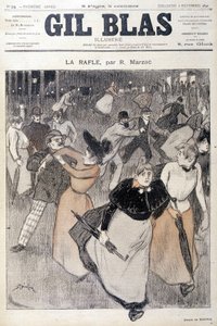 Teckning av Steinlen i Gil Blas, 1891-06-12. av Théophile Alexandre Steinlen