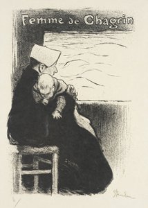 Sorgens kvinna av Théophile Alexandre Steinlen