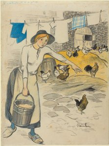 Bondflicka av Théophile Alexandre Steinlen