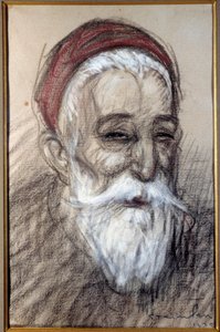 Porträtt av den franske politikern Anatole France (1844-1924) Kritteckning av Theophile Alexandre Steinlen (1859-1923) 1920 Vernon, Musee Poulain av Théophile Alexandre Steinlen