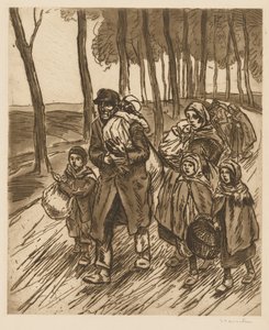 Flyktingfamilj av Théophile Alexandre Steinlen